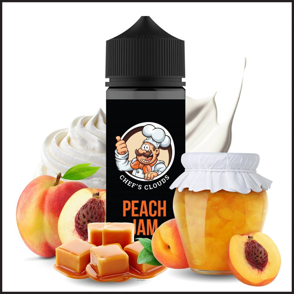 CHEFS CLOUDS PEACH JAM SHOT 120ML